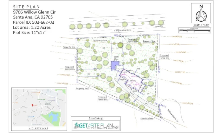 Contoh site plan rumah, Sumber: getasiteplan.com
